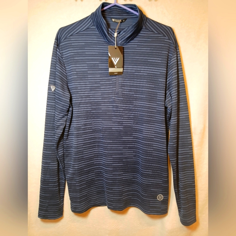 LEVEL WEAR MEN'S MEDIUM QUARTER ZIP PULLOVER GOLF SHIRT NEW WITH TAG